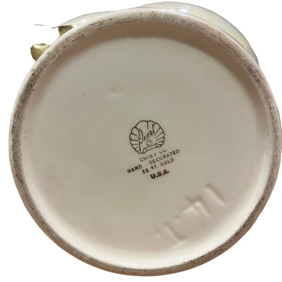 Vintage Pearl-22KT Gold Hand Crafted Tea Pot Porcelain Made in US, Iridescent - Picture 7 of 8